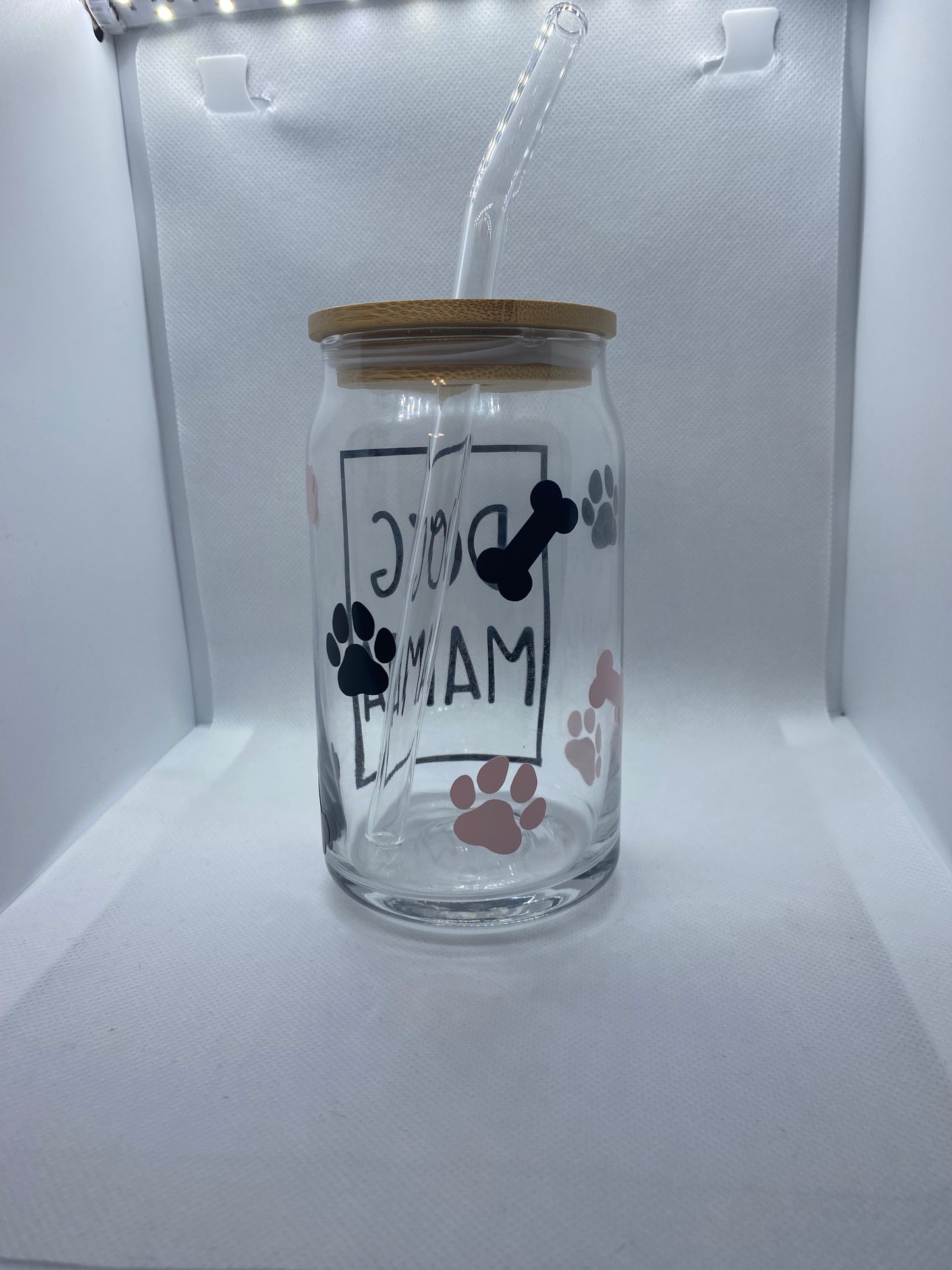 Dog mama glass libbey cup