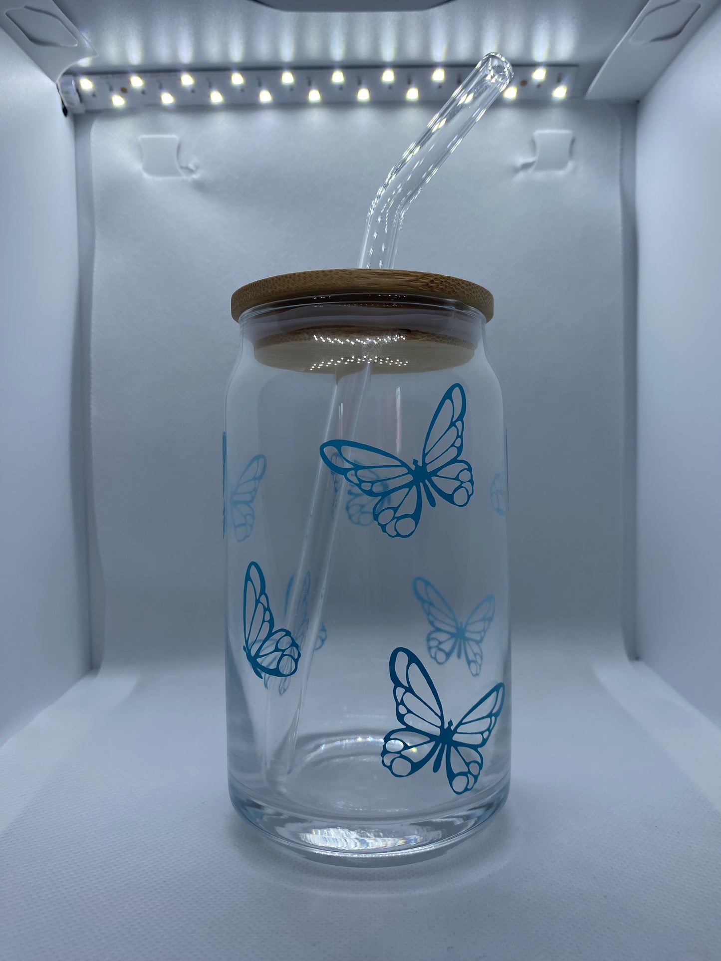 Butterfly glass libbey cup