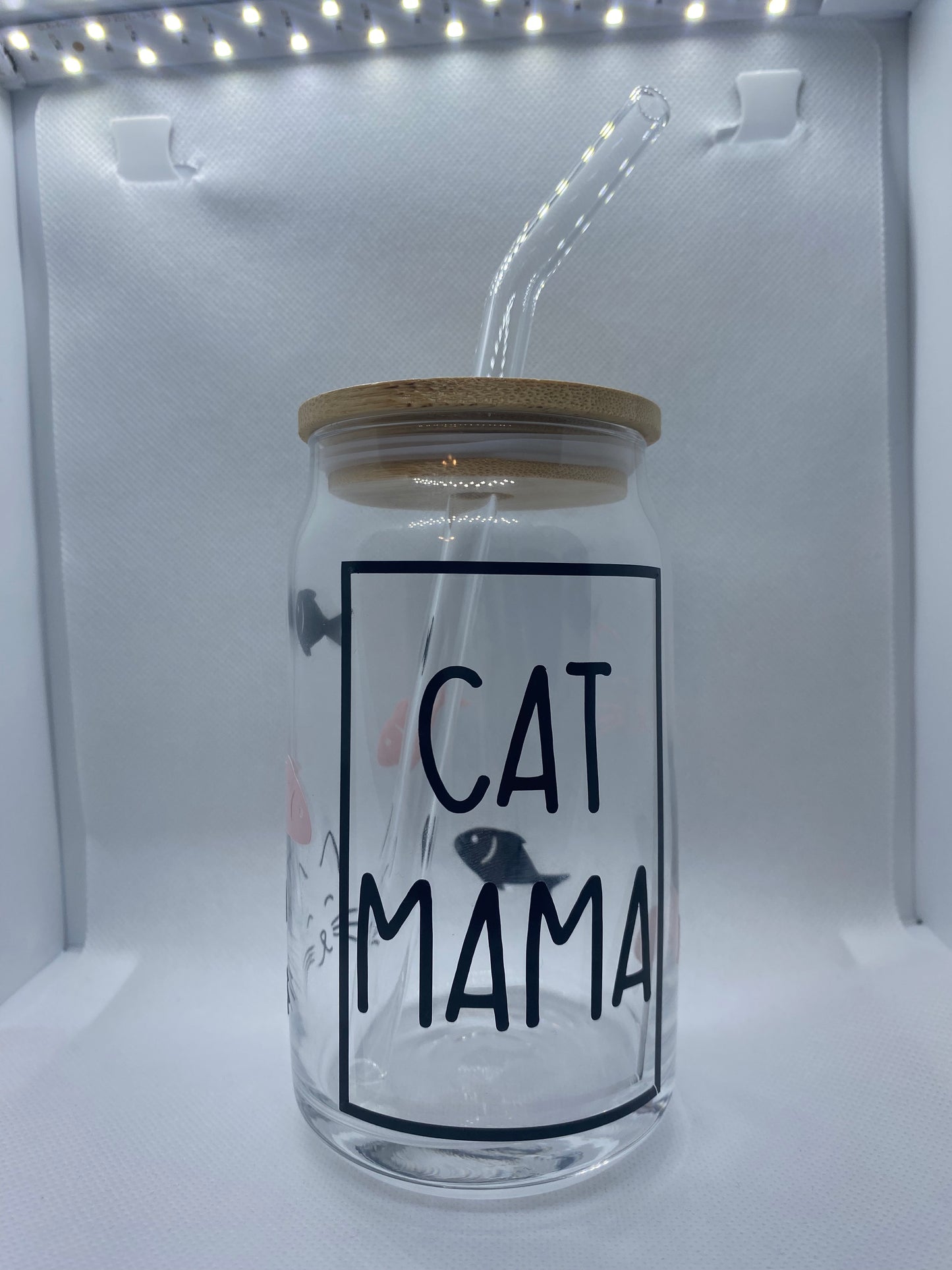 Cat mama glass libbey cup