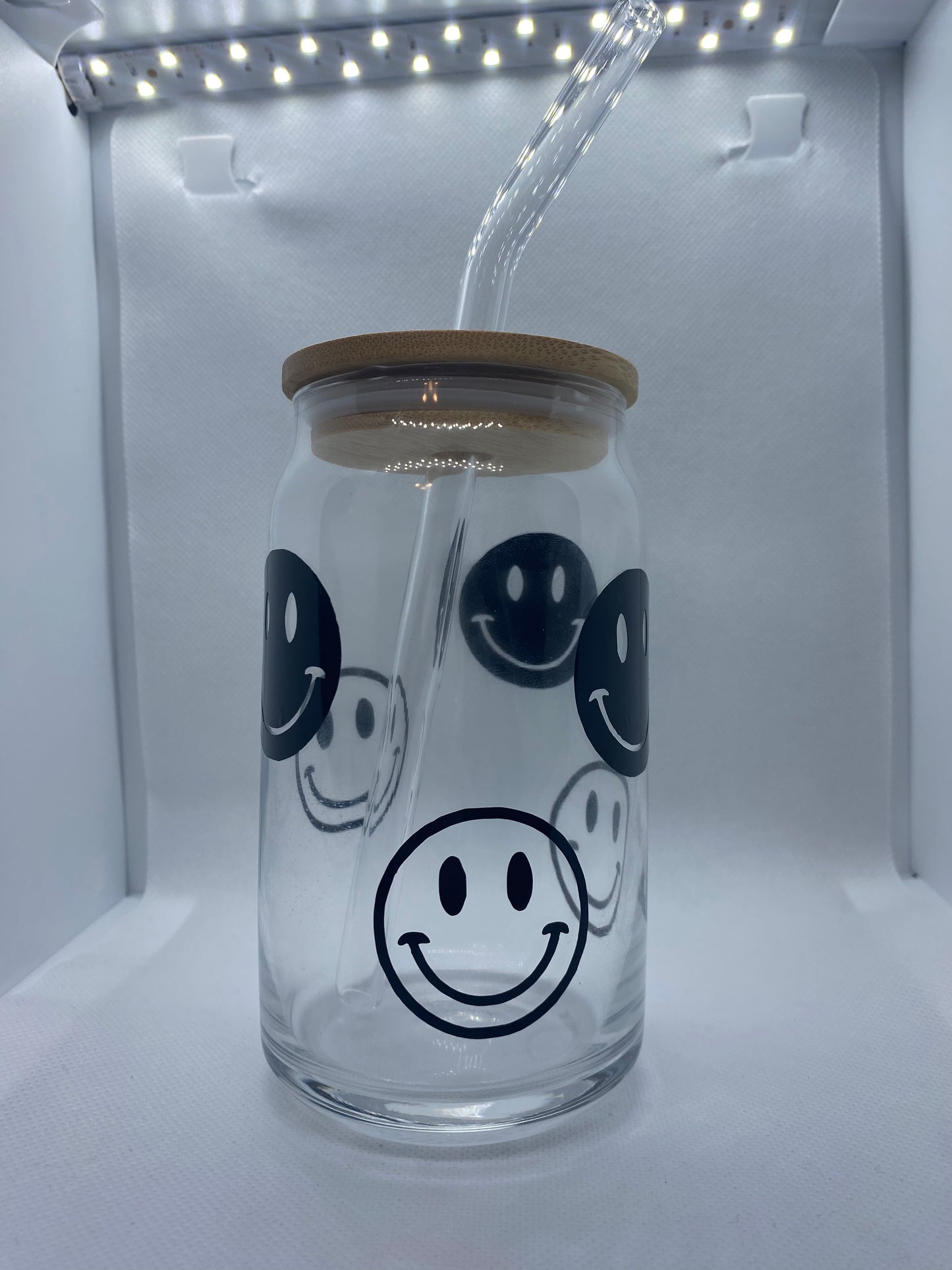 Smiley glass libbey cup