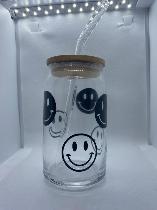 Smiley glass libbey cup